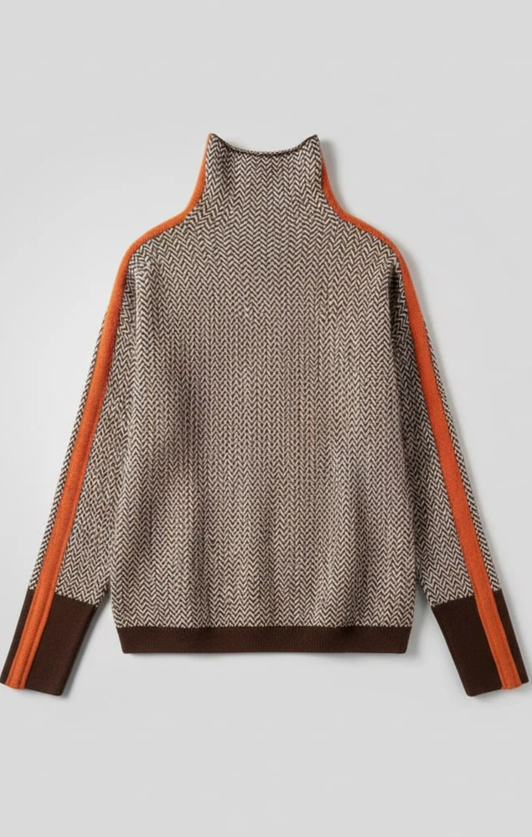 Zemvia | Jersey de cuello alto con rayas en contraste