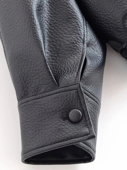 Zemvia | Chaqueta de cuero asimétrica Notting Hill