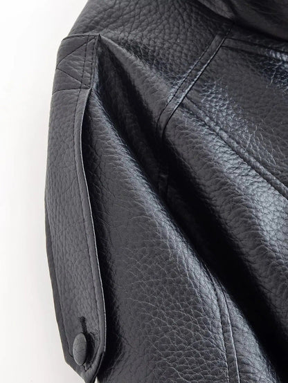 Zemvia | Chaqueta de cuero asimétrica Notting Hill