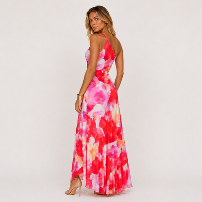 Zemvia | Vestido Plisado de Un Hombro