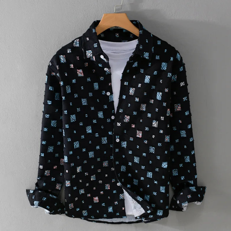 Zemvia |Camisa de Seda moderna