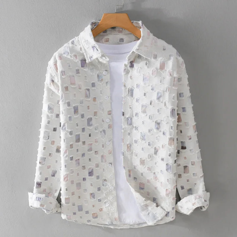 Zemvia |Camisa de Seda moderna
