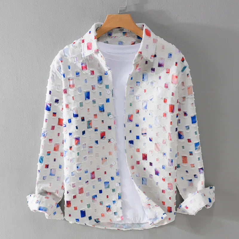 Zemvia |Camisa de Seda moderna